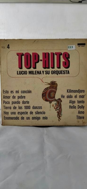 Disco de Vinilo Lucio Milena y su Orquesta "Top Hits Vol. 4"