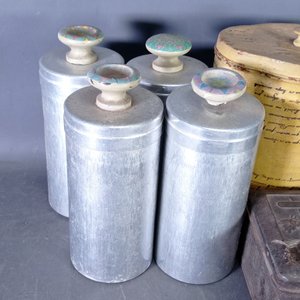 Lote de 8 latas y potes de metal: latas de té y potes de aluminio con tapa - imagen 4