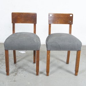 Lote anterior: Par de Sillas de Roble Estilo Art Decó Tapizado Gris