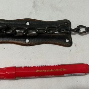 Pasador de Puerta de Bronce con Cadena - imagen 2