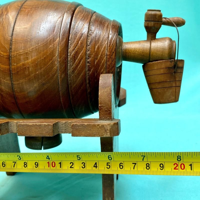 Antigua Licorera en Madera para Servir o Medir - imagen 7