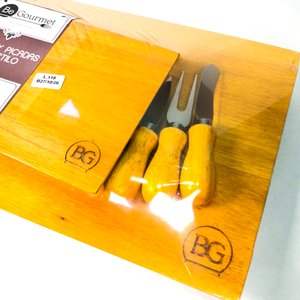 Set de Asado: Tabla y Cuchillos con Pinchos Be Gourmet - imagen 2