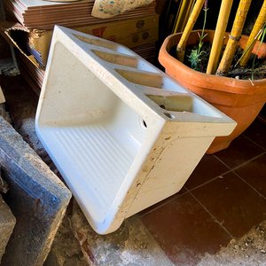 Pileta de Lavar de Loza Blanca - 55 x 38 x 25 cm - imagen 4
