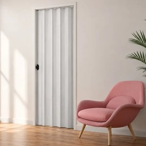 Lote siguiente: Puerta Plegable Blanca de PVC con Marco - Nueva en Blíster 210x80cm