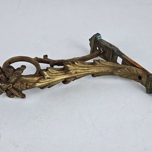 Ménsula Francesa Antigua en Bronce con Detalle de Guirnalda - imagen 7
