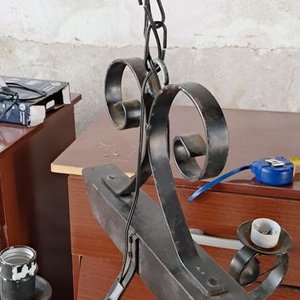 Farol Portátil y Lámpara de Colgar de Hierro Forjado - imagen 2