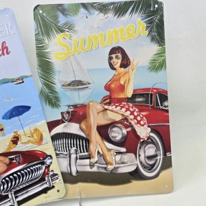 Set de 2 Chapas Vintage "Life is Better at the Beach" y "Summer" - imagen 3
