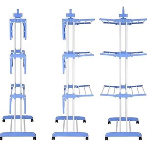 Tendedero Plegable de 3 Pisos con Ruedas - imagen 2