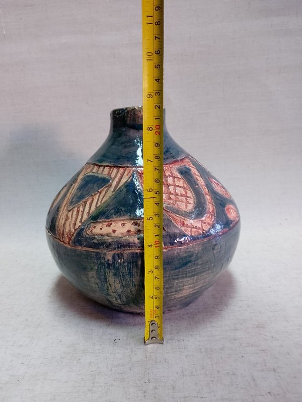 Vaso cerámico de 22 cm con diseño floral - imagen 8