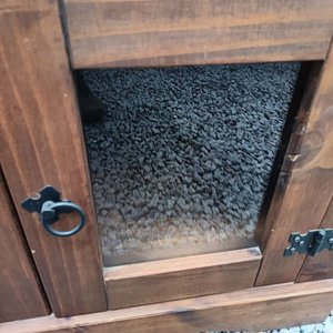 Rack Modular de Madera Rústica con Puertas de Vidrio - imagen 7