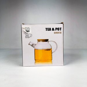 Tetera de Vidrio con Diseño de Frutillas y Tapa Metálica - imagen 3