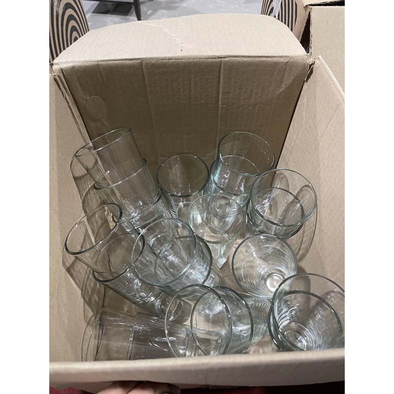 Lote de Vasos de Vidrio Transparentes