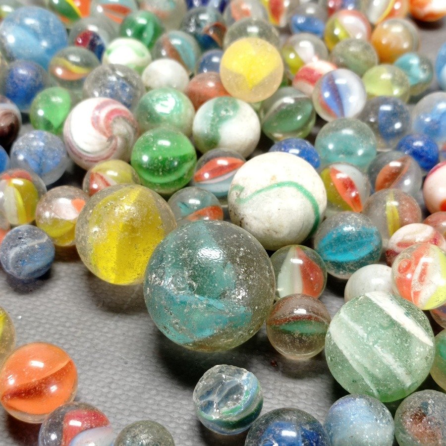 Colección de bolitas de vidrio y mármol variadas - imagen 3
