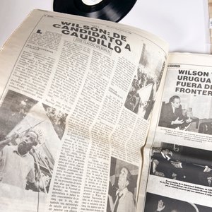 Lote de Colección: Discos Antiguos, Postales, Diario y Documento Histórico del Partido Nacional - imagen 9
