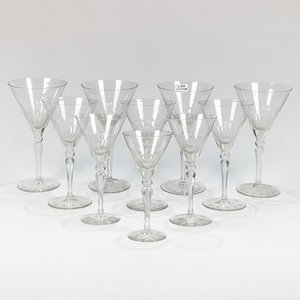 Diez Copas de Cristal Cónicas con Pie Facetado para Licor, Champán y Cóctel - imagen 1
