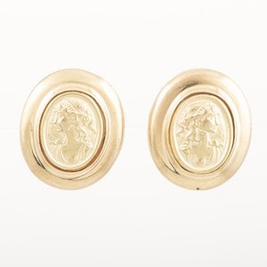 Par de Caravanas de Oro 18k con Imagen de Mujer - imagen 1