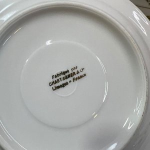 Servicio de Té Limoges Chastagner & Co. Porcelana Francesa Policromada Floral - imagen 2