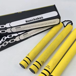 Par de Nunchakus de Práctica Amarillos Marca Aship - imagen 3