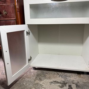 Mueble Blanco MDF con Cajón y Puertas con Vidrio - imagen 4
