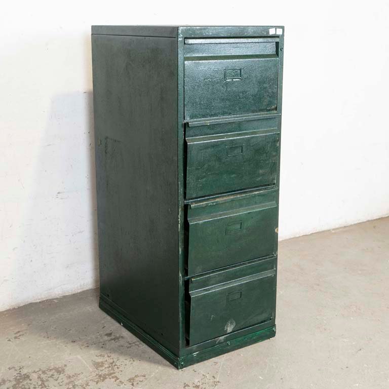Fichero Metálico de Cuatro Cajones Verde Oscuro