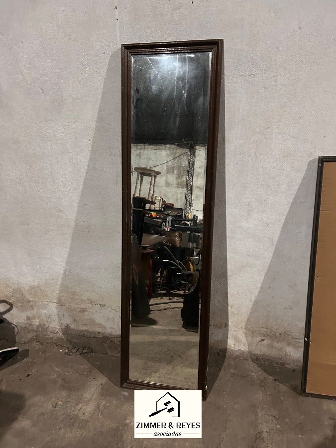 Espejo de Cuerpo Entero con Marco de Madera Oscura