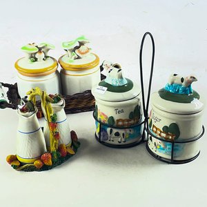 Set de Tarros y Jarras Decorativos con Soporte - imagen 1