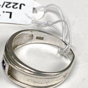 Anillo de Plata con Zafiro Azul - Medida 17 mm - imagen 3