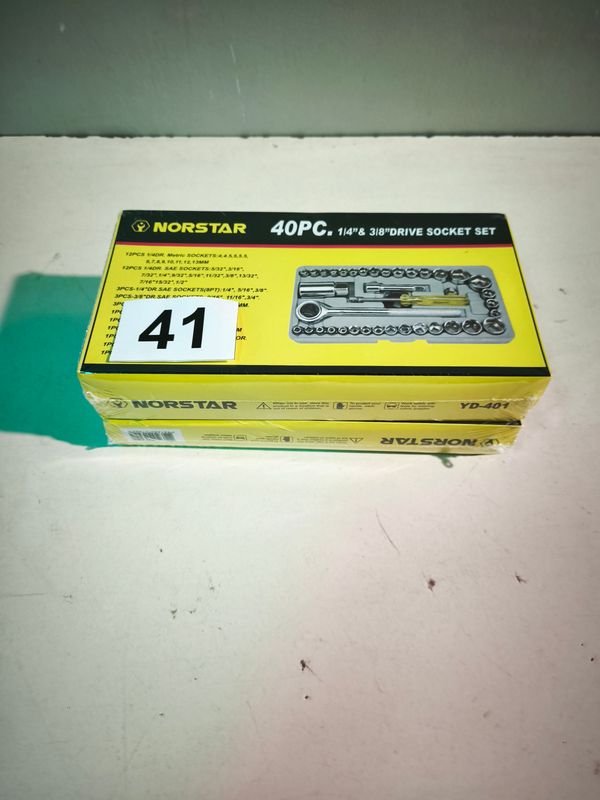 Juego de Dados Norstar 40 Piezas 1/4" y 3/8"