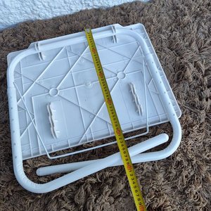 Mesa Plegable de Camping Blanca con Tapa Plástica y Patas Regulables - imagen 11