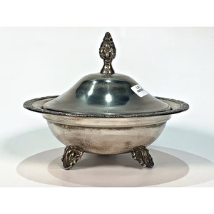 Centro de Mesa Metálico con Tapa y Patas Ornamentadas - imagen 2