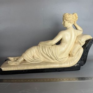 Escultura de Paulina Bonaparte en Pasta de Alabastro, Reproducción de Canova - imagen 5