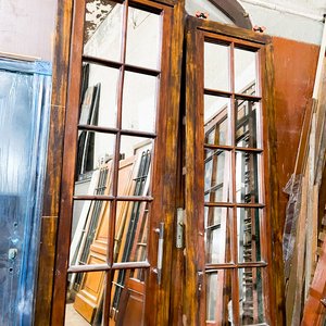 Par de Hojas de Puerta Corrediza de Madera con Espejos - imagen 3