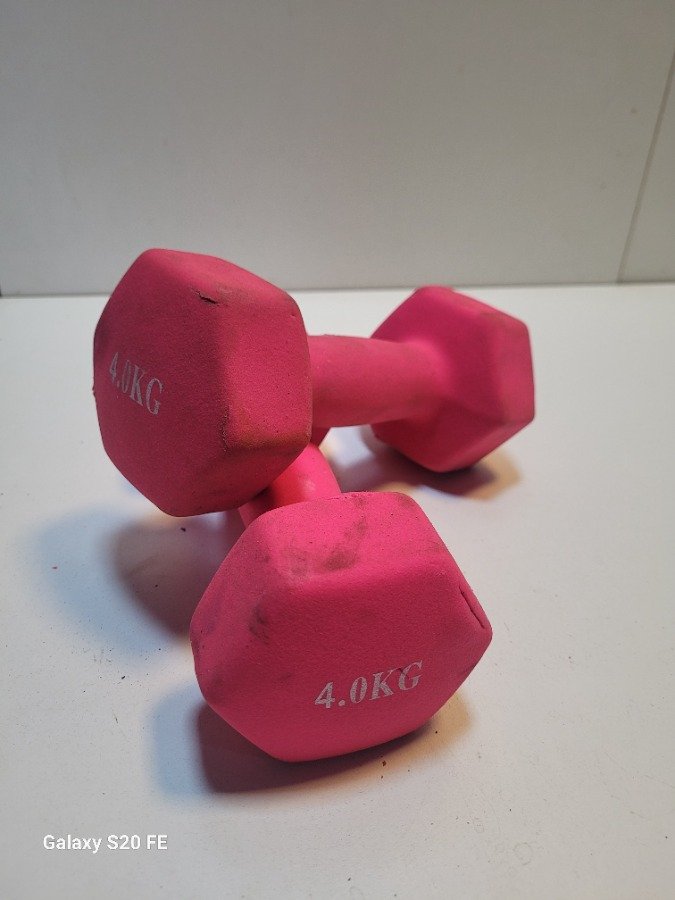 Par de Mancuernas Rosadas de 4kg