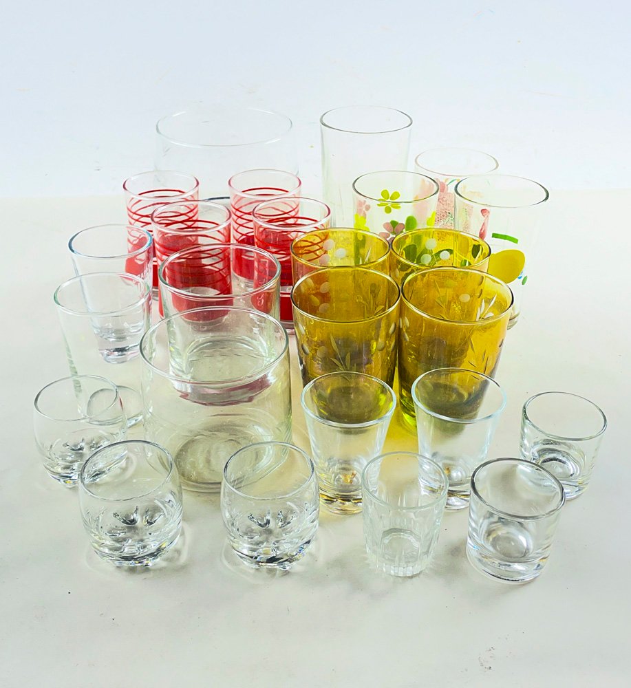 Lote de Vasos: Hielera, Florales y Ámbar