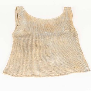 Musculosa Tejida K-Bardot con Cierre Frontal Dorado - imagen 1