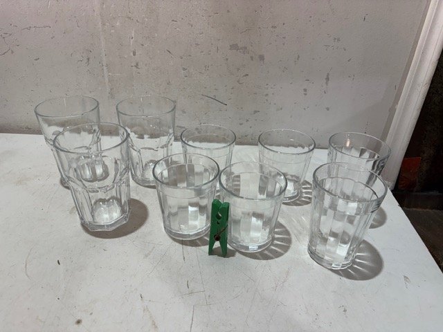 Lote de 8 Vasos de Vidrio Transparentes