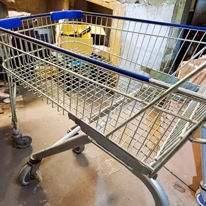 Carro de Supermercado Azul con Ruedas - imagen 3