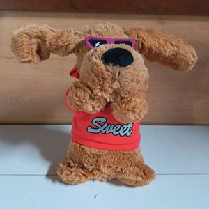 Perrito de Peluche a Pilas con Movimiento y Gafas de Sol - imagen 1
