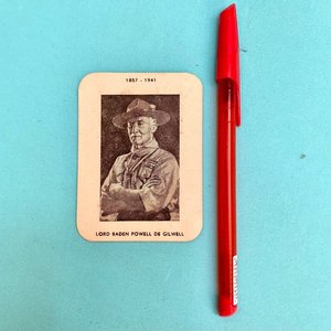 Antigua Tarjeta de Identificación Boy Scouts Uruguay con Retrato de Baden-Powell - imagen 2