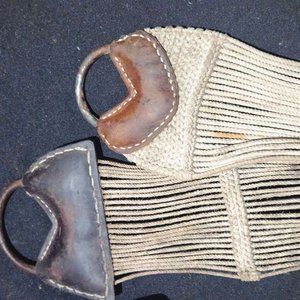 Cincha de cuero y tiento para caballo - imagen 2