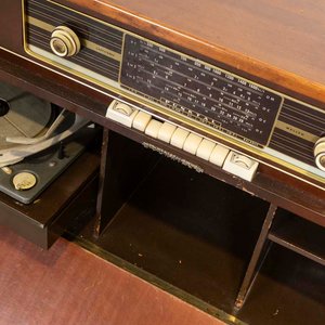 Mueble Combinado Estilo Americano "Punktal" con Radio y Tocadiscos - imagen 2