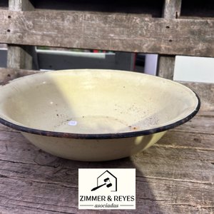 Palangana Antigua Esmaltada con Llave de Metal - imagen 3