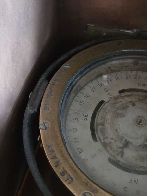Brújula Náutica Antigua de la Primera Guerra Mundial - imagen 4