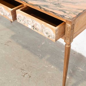 Consola Estilo Luis XVI con Tapa de Mármol y Tres Cajones - imagen 2