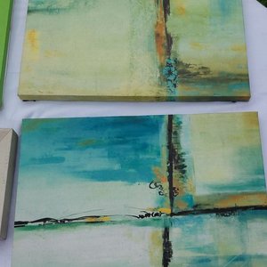 Lote de 6 Cuadros Decorativos Abstractos y Figurativos - imagen 3