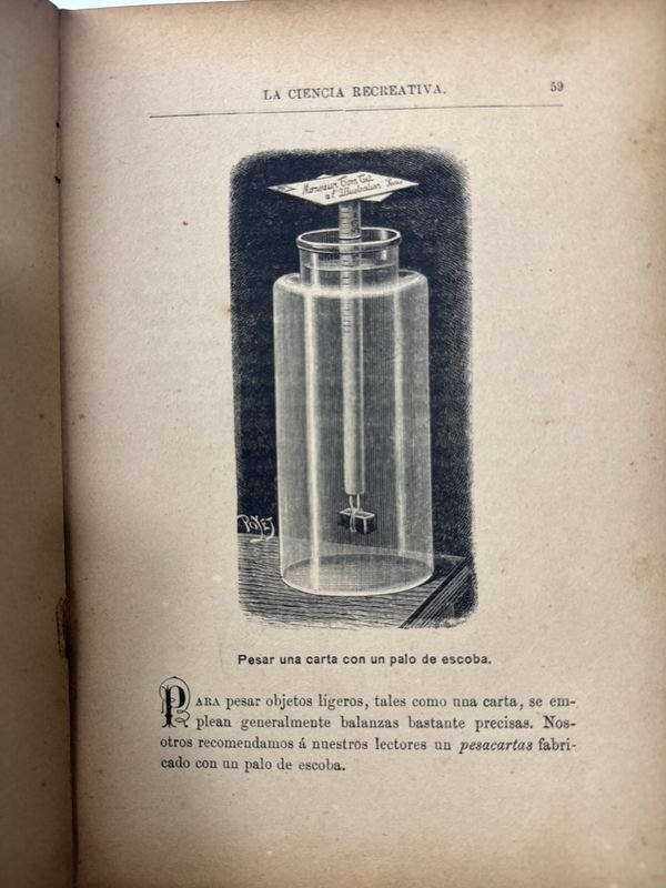 Libro antiguo de ciencia recreativa Tom Tit La ciencia recreativa 100 experimentos - imagen 6