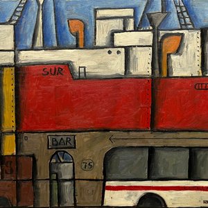 Lote siguiente: Walter Deliotti "Composicion Puerto Sur" Óleo sobre Tela 60 x 73 cm