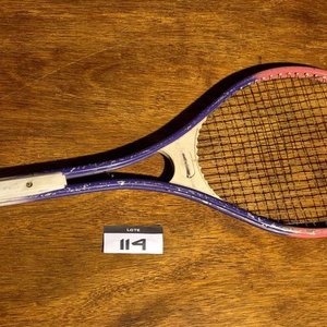 Raqueta de Tenis Vintage Azul y Rosa - imagen 3