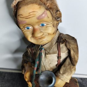 Juguete Antiguo de Lata "Charley Weaver Bartender" a Pilas - imagen 5