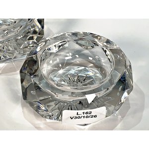 Set de 4 candeleros de cristal facetado, 7 cm de diámetro - imagen 4